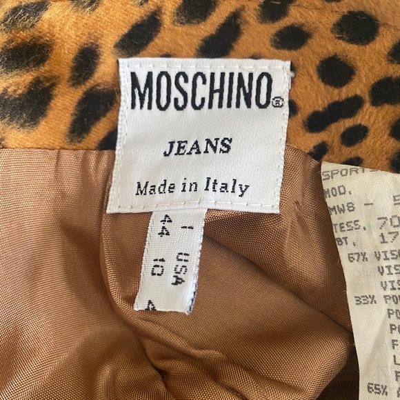 VTG. Moshchino Cheetah Faux Fur Skirt - Picture 9 of 9